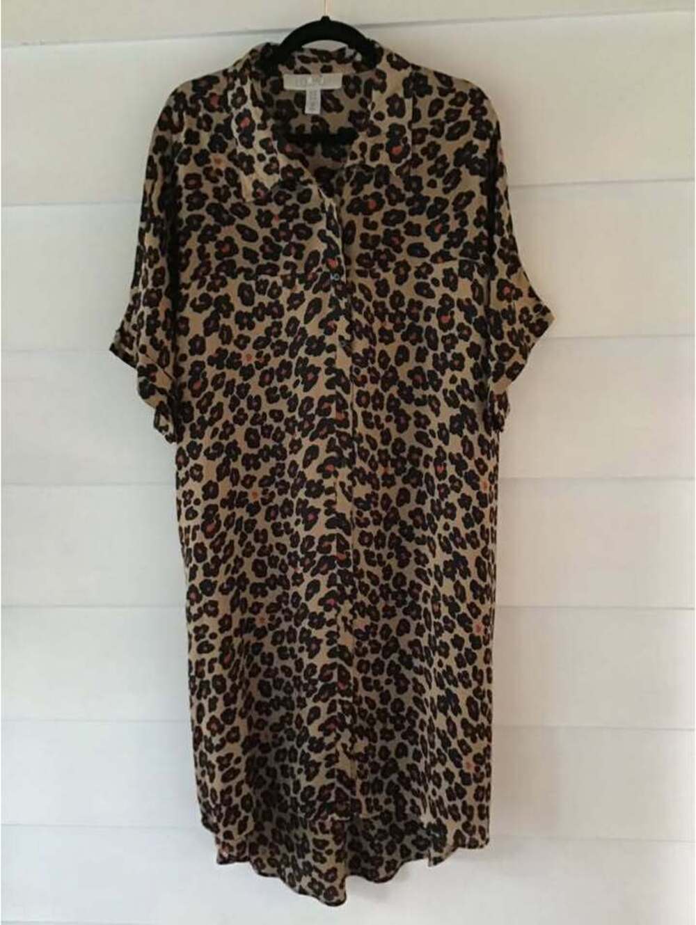 Size 16 Liquorish Leopard Shirt Dress#309